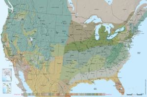 Sunset USA map